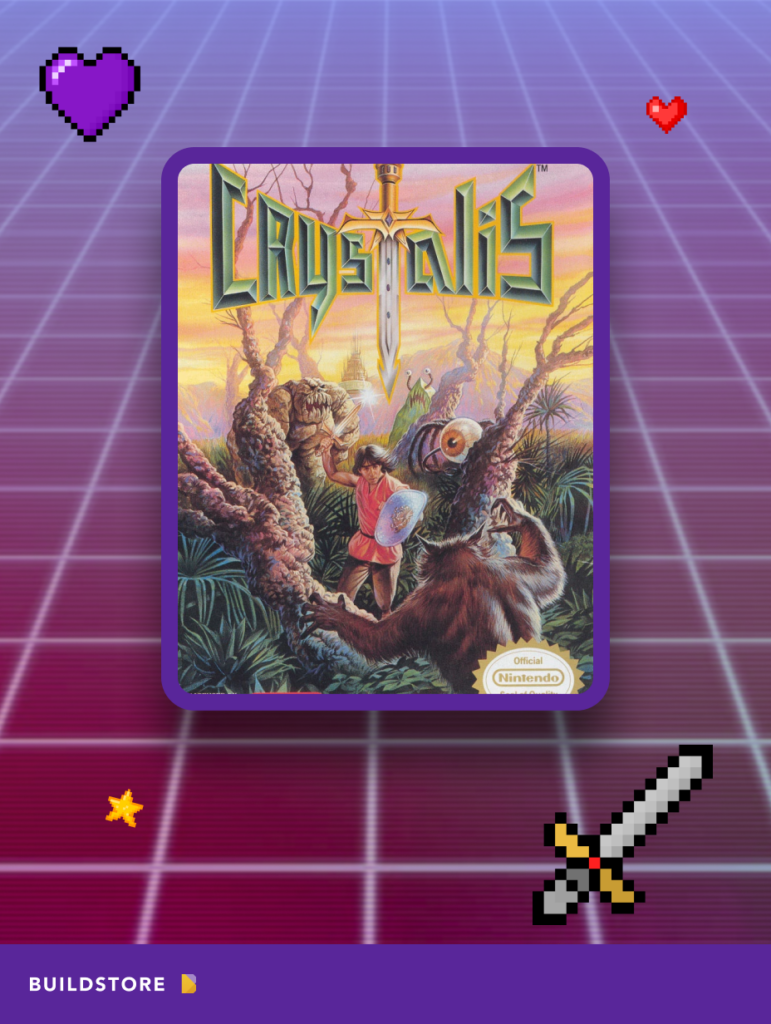 The cartridge with the game Crystalis