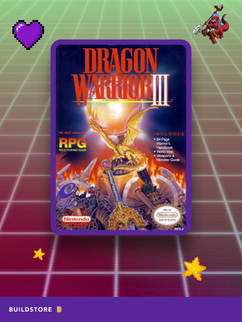 The cartridge with the game Dragon Quest III