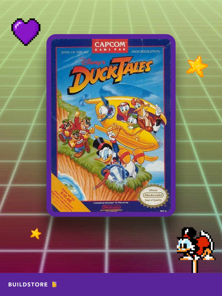 The cartridge with the game DuckTales