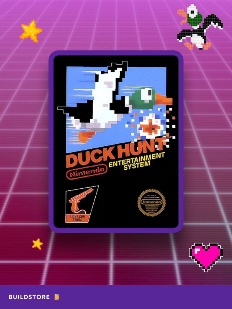 The cartridge with the game Duck Hunt