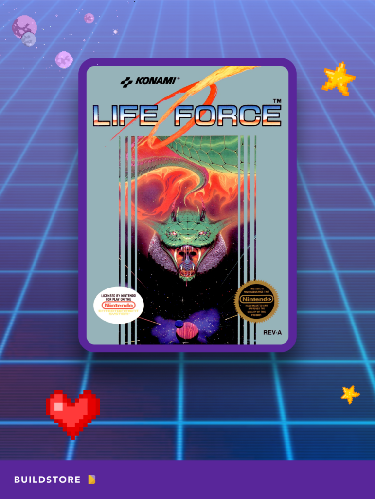 The cartridge with the game Life Force