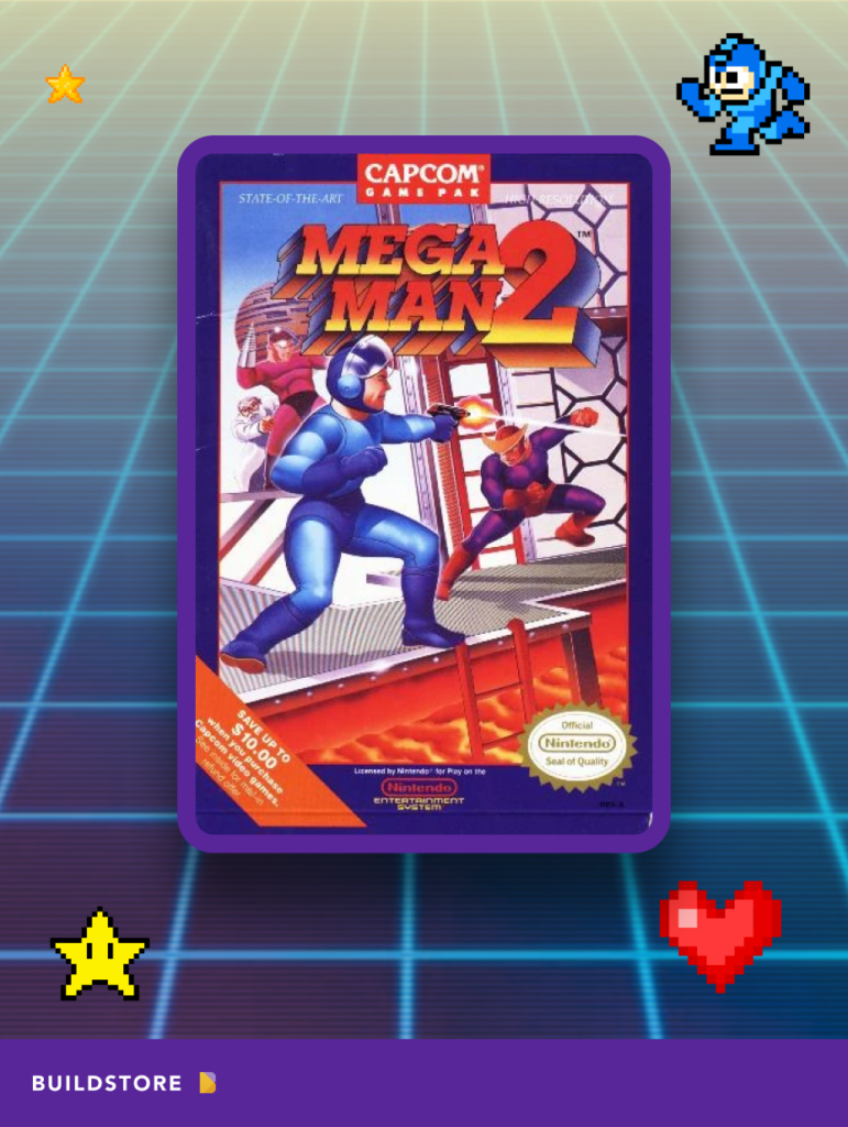 The cartridge with the game Mega Man 2