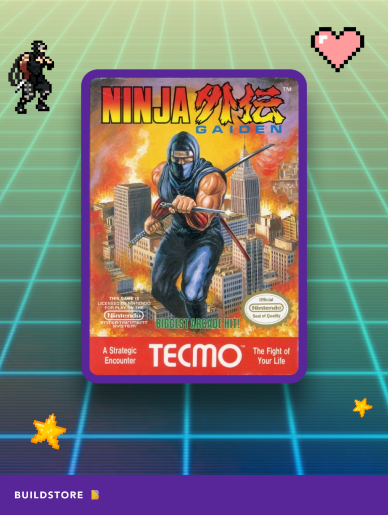 The cartridge with the game Ninja Gaiden