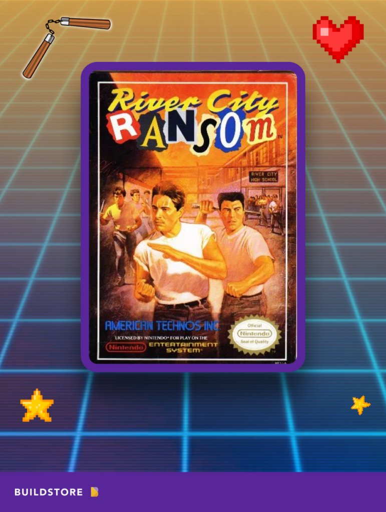 The cartridge with the game River City Ransom