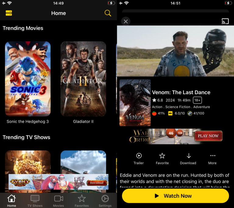 WATCH MOVIES IN THEATERS AT HOME FOR FREE APP IPHONE visual data 4