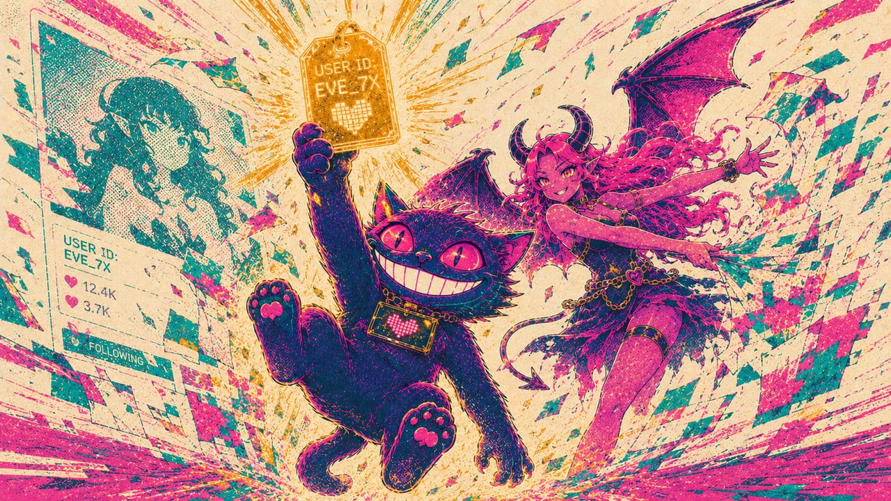 Sid leaping through a burst of gold light with the finished identity tag held overhead as the profile dissolves behind him