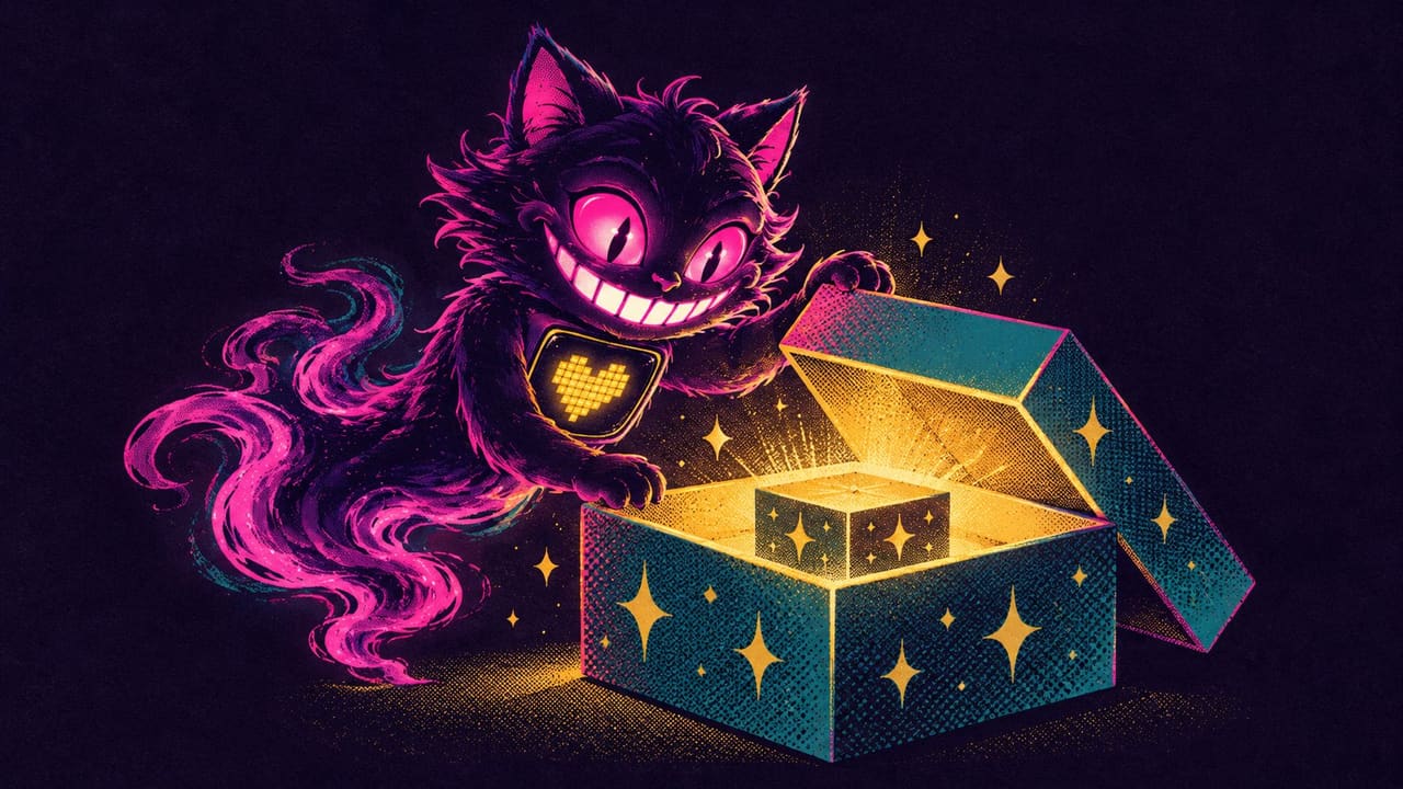 Sid opening a large glowing box and finding a smaller glowing box inside it