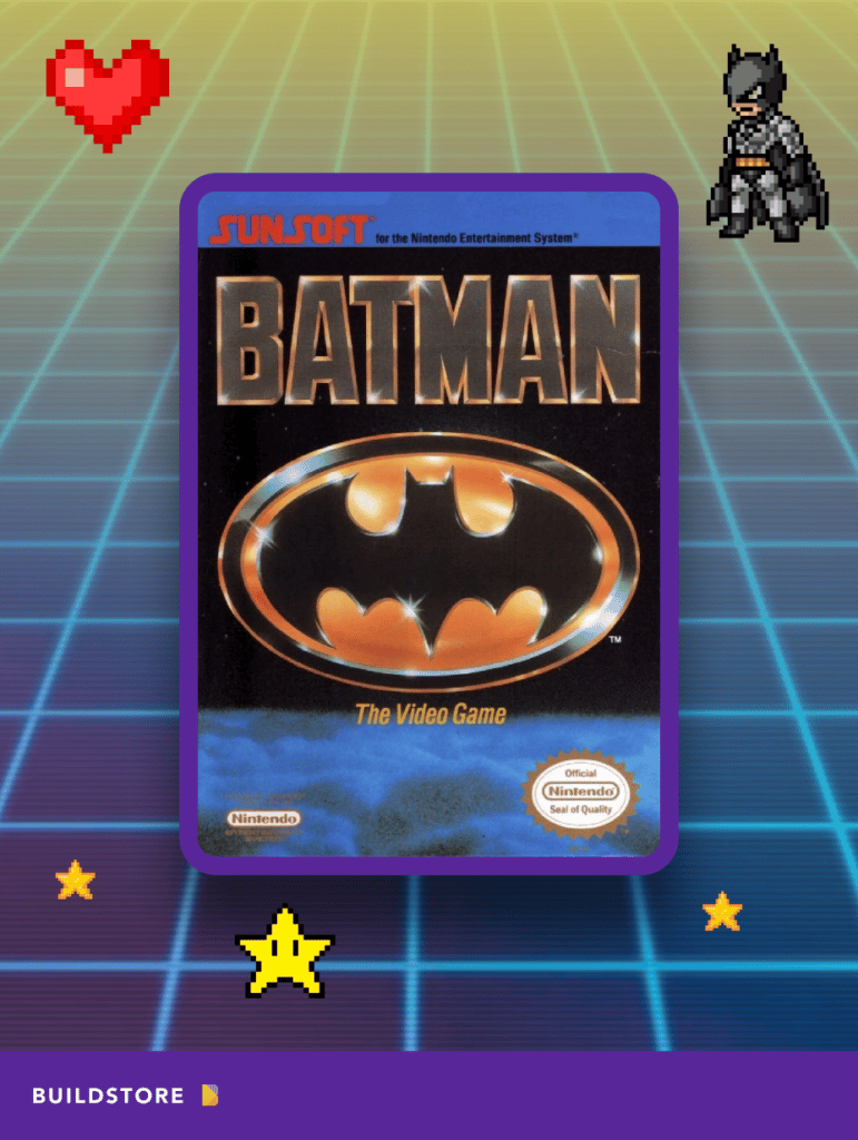 The cartridge with the game Batman