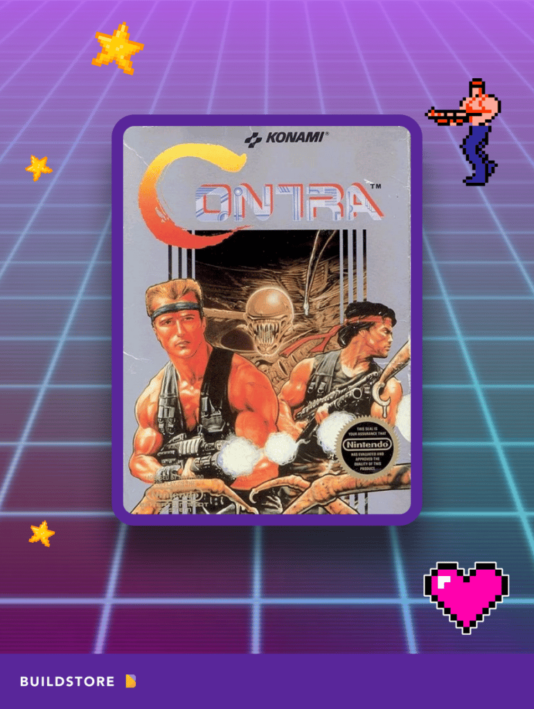 The cartridge with the game Contra