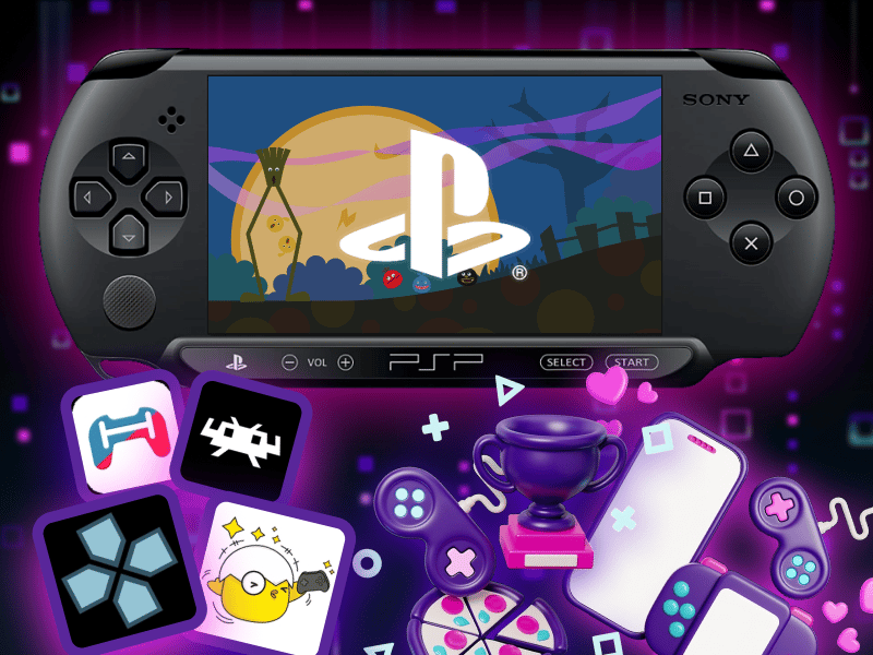 PSP console in hand