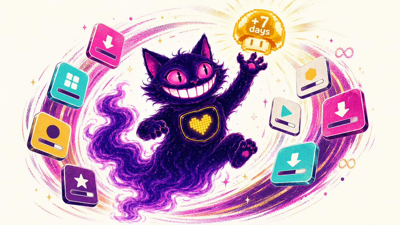 Sid leaping to grab a plus seven days bonus power-up